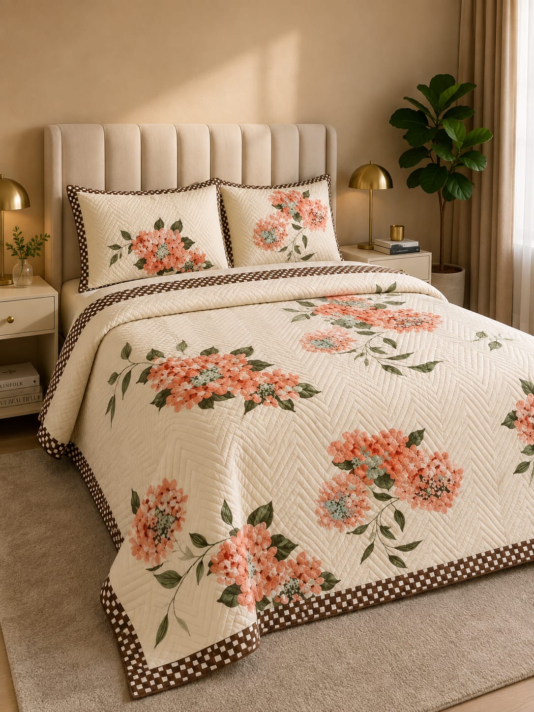 big floral - ROCKSTAR CONTRAST BEDCOVER SET 👑