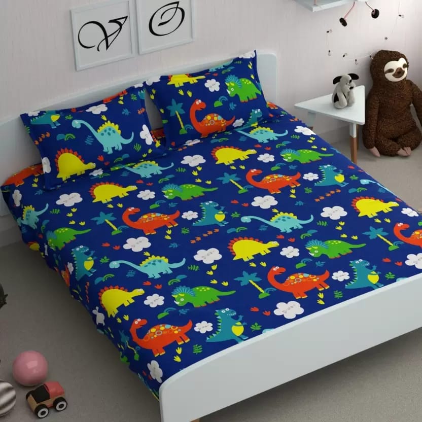 Blue Doodle Fitted Bedsheets