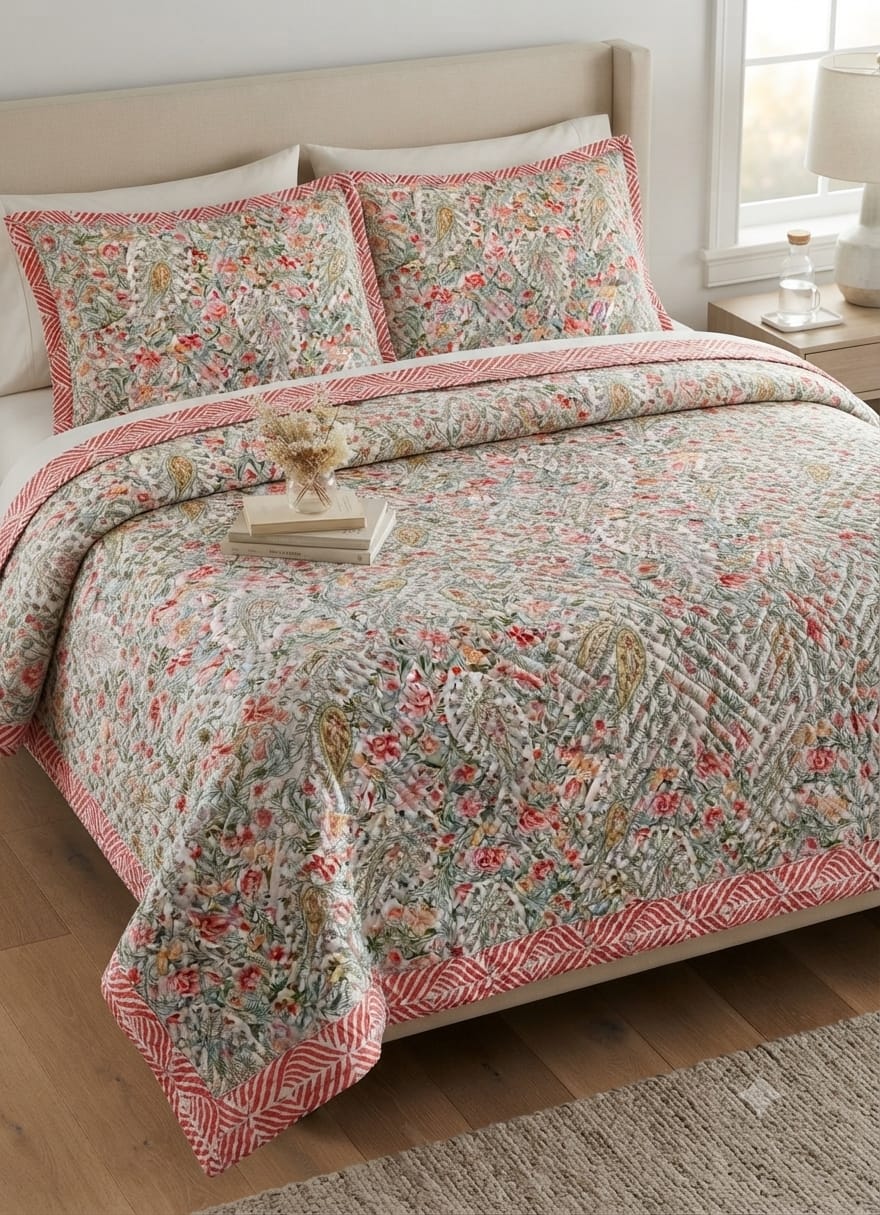 Red Border - ROCKSTAR CONTRAST BEDCOVER SET 👑