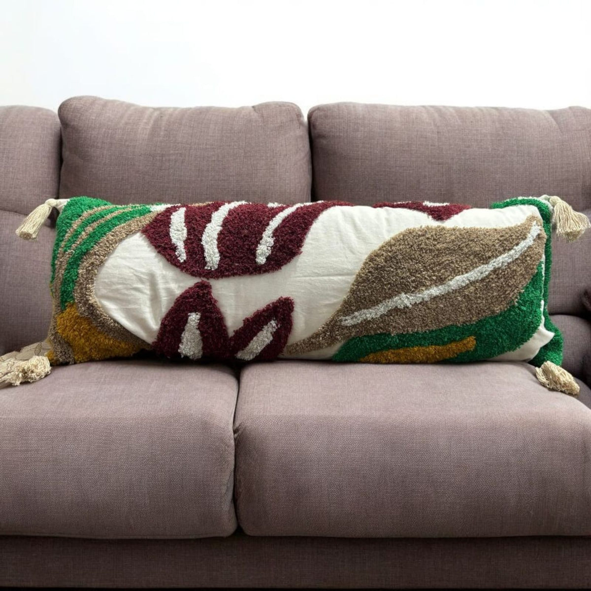 abstract-tropical-leaf-tufted-lumbar-cushion-cover