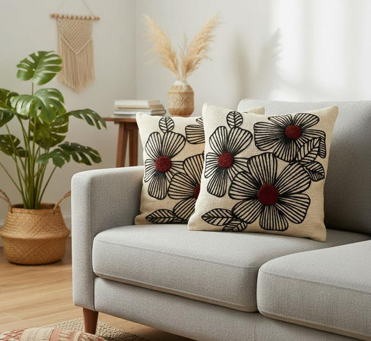 black-outline-floral-embroidered-cushion-cover-set