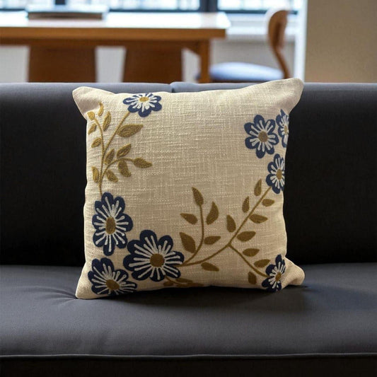 navy-daisy-vine-embroidered-cushion-cover