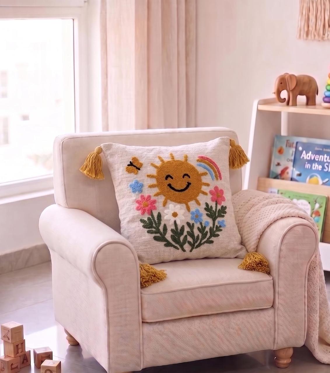 smiling-sun-rainbow-embroidered-cushion-cover-nursery