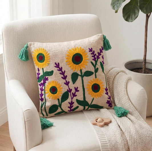 sunflower-lavender-embroidered-cushion-cover